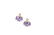 A pair of 9ct gold amethyst and diamond floral ear - 2