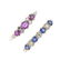 A selection of four 9ct gold diamond and gem-set rings.