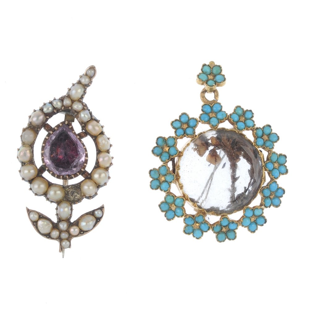 Two early to mid Victorian items of jewellery. (1 of 2)