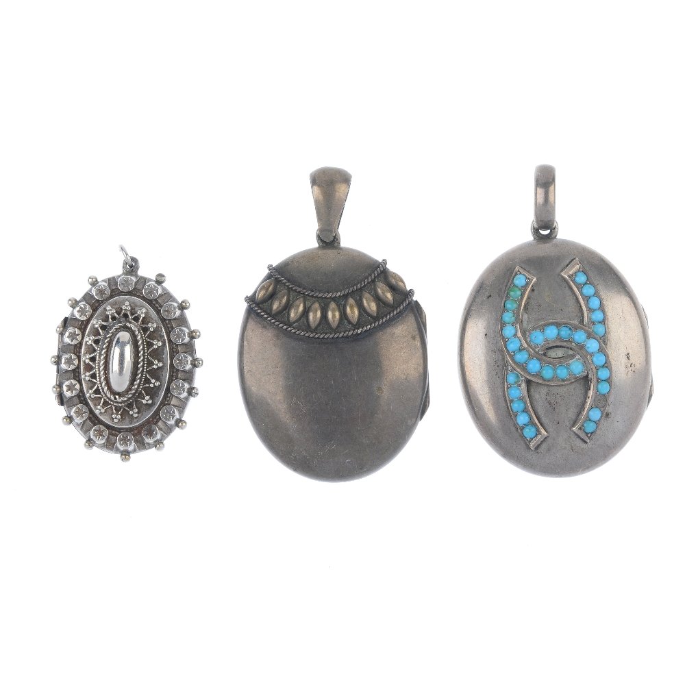 Three late 19th century lockets. (1 of 2)