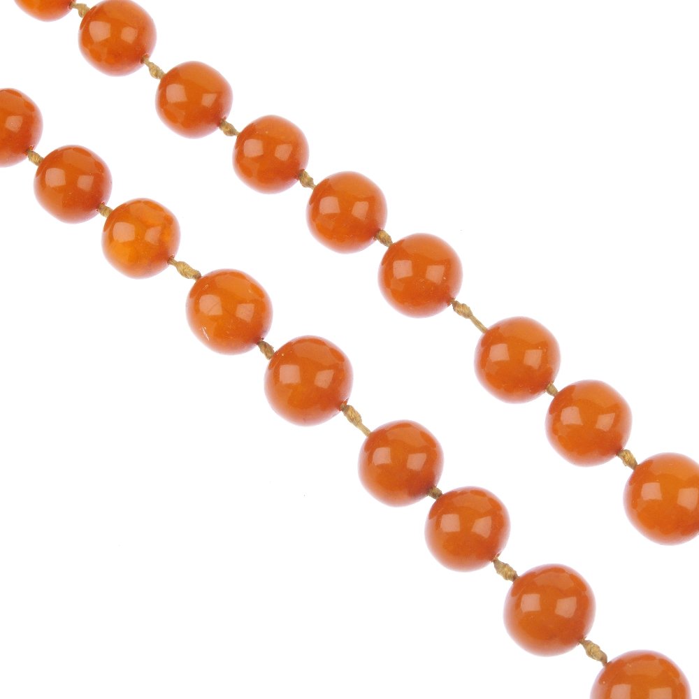 A selection of amber jewellery. (1 of 3)