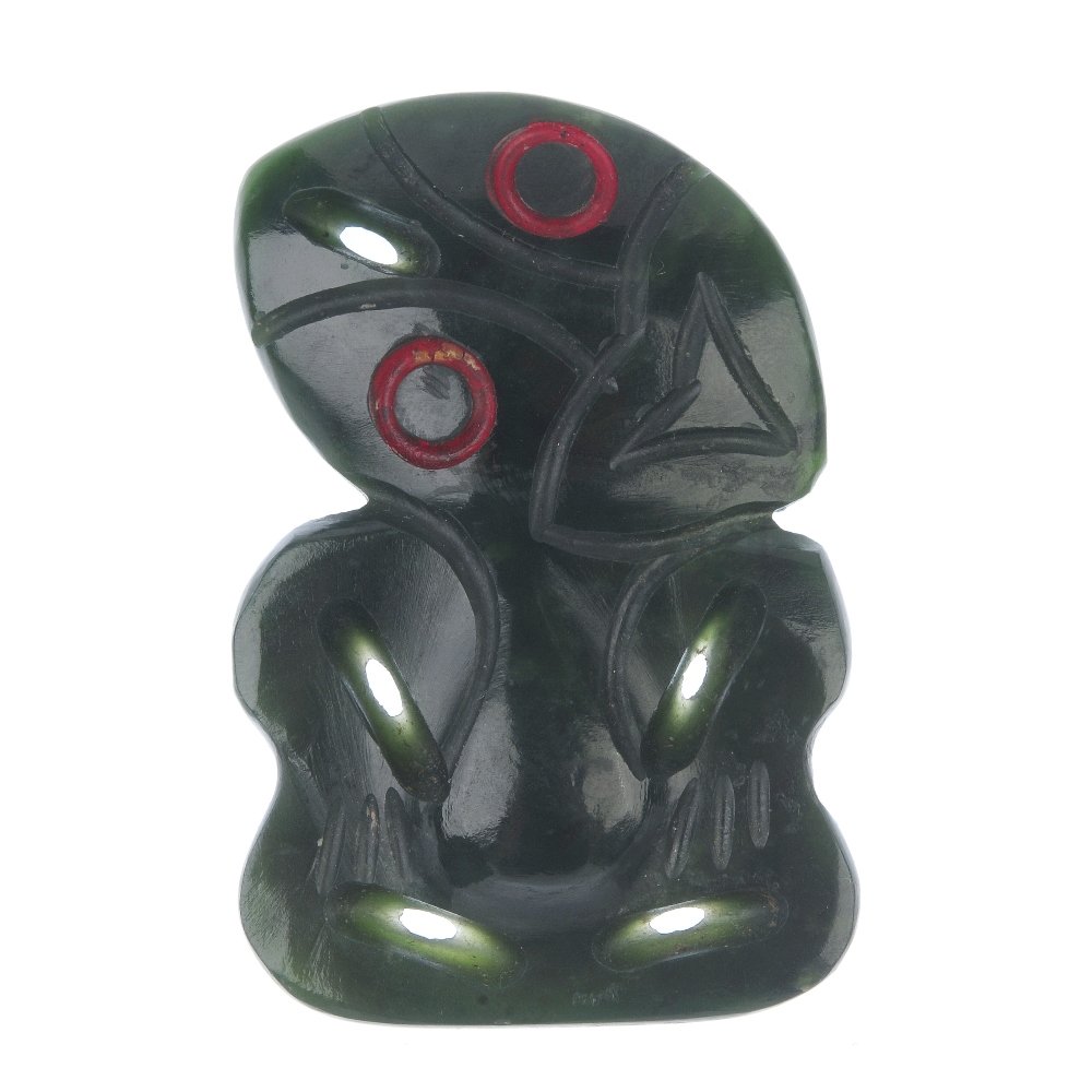 A Maori jade Moari Manaia pendant. (1 of 2)