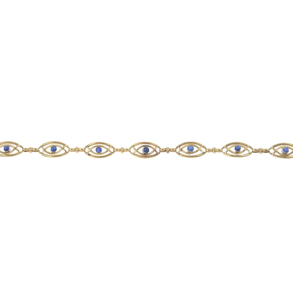 A mid 20th century sapphire bracelet. (1 of 3)