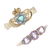 A selection of four diamond and gem-set dress rings.