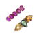 Two 9ct gold gem-set dress rings.