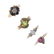 A selection of four diamond and gem-set rings.