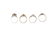 A selection of four diamond and gem-set rings. - 4