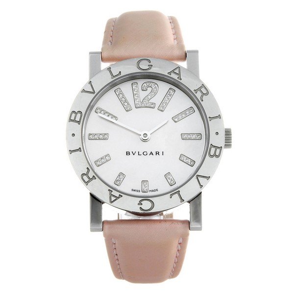 BULGARI - a lady's stainless steel Bulgari wrist watch. (1 of 4)