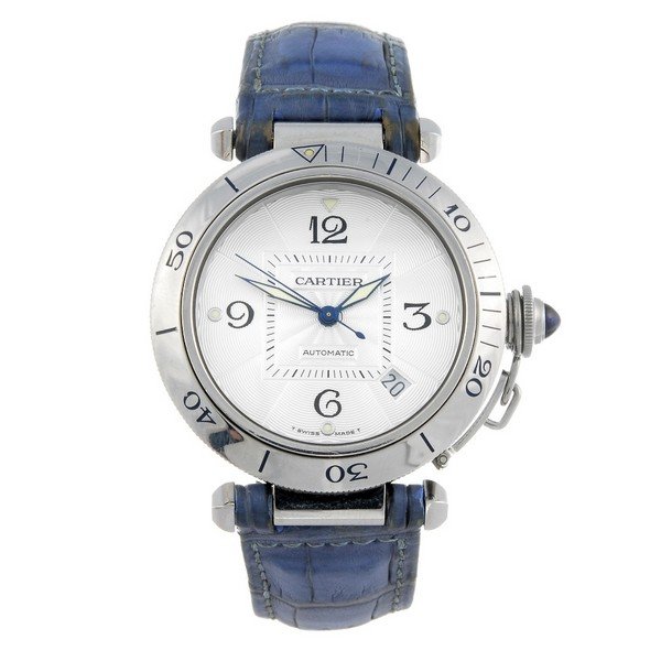 CARTIER - a stainless steel Pasha wrist watch. (1 of 1)