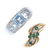 A selection of four diamond and gem-set dress rings.