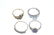 A selection of four diamond and gem-set dress rings. - 2