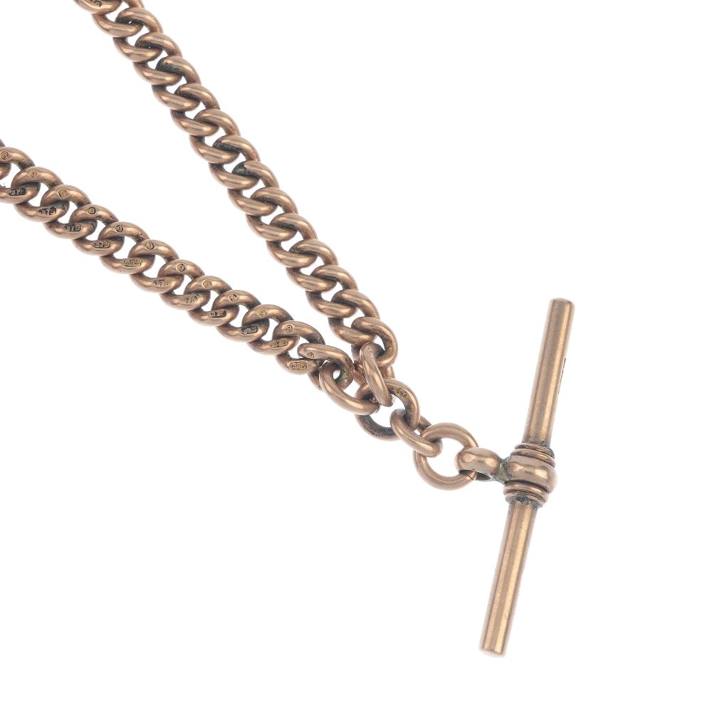 A late victorian 9ct gold Albert chain. (1 of 2)