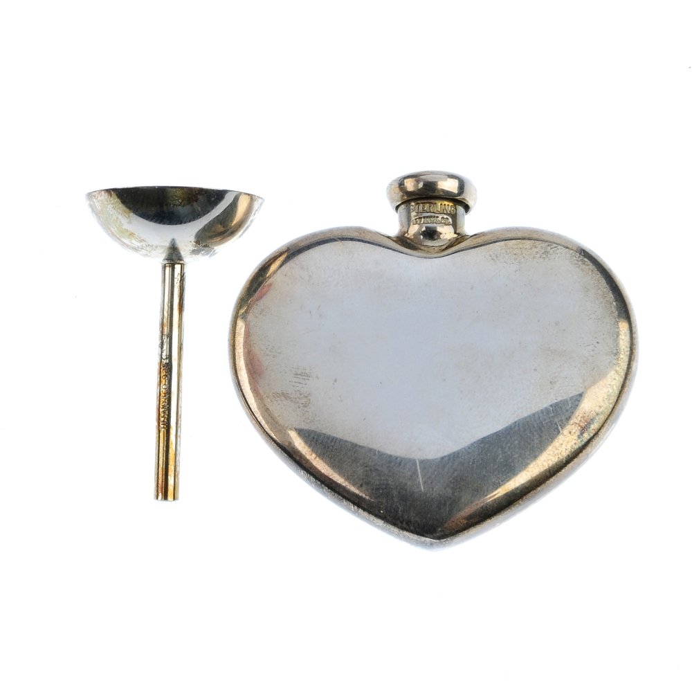 TIFFANY & CO. - a heart shaped scent bottle with (1 of 2)
