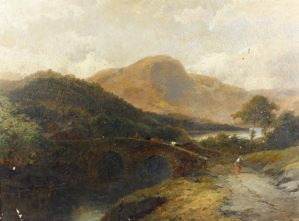James Burrell Smith (1822-1897): James Burrell Smith (1822-1897)Patterdale Bridge Westmorland Oil on canvasSigned and dated 1889 lower right19" x 26.5" (49.5 cm x 67 cm) In later gilt frame