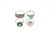 A selection of four 9ct gold gem-set dress rings. - 2