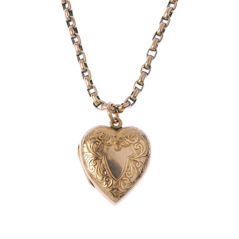An early 20th century 9ct gold heart-shape locket. (1 of 2)
