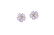 A pair of 9ct gold amethyst and diamond floral ear - 2
