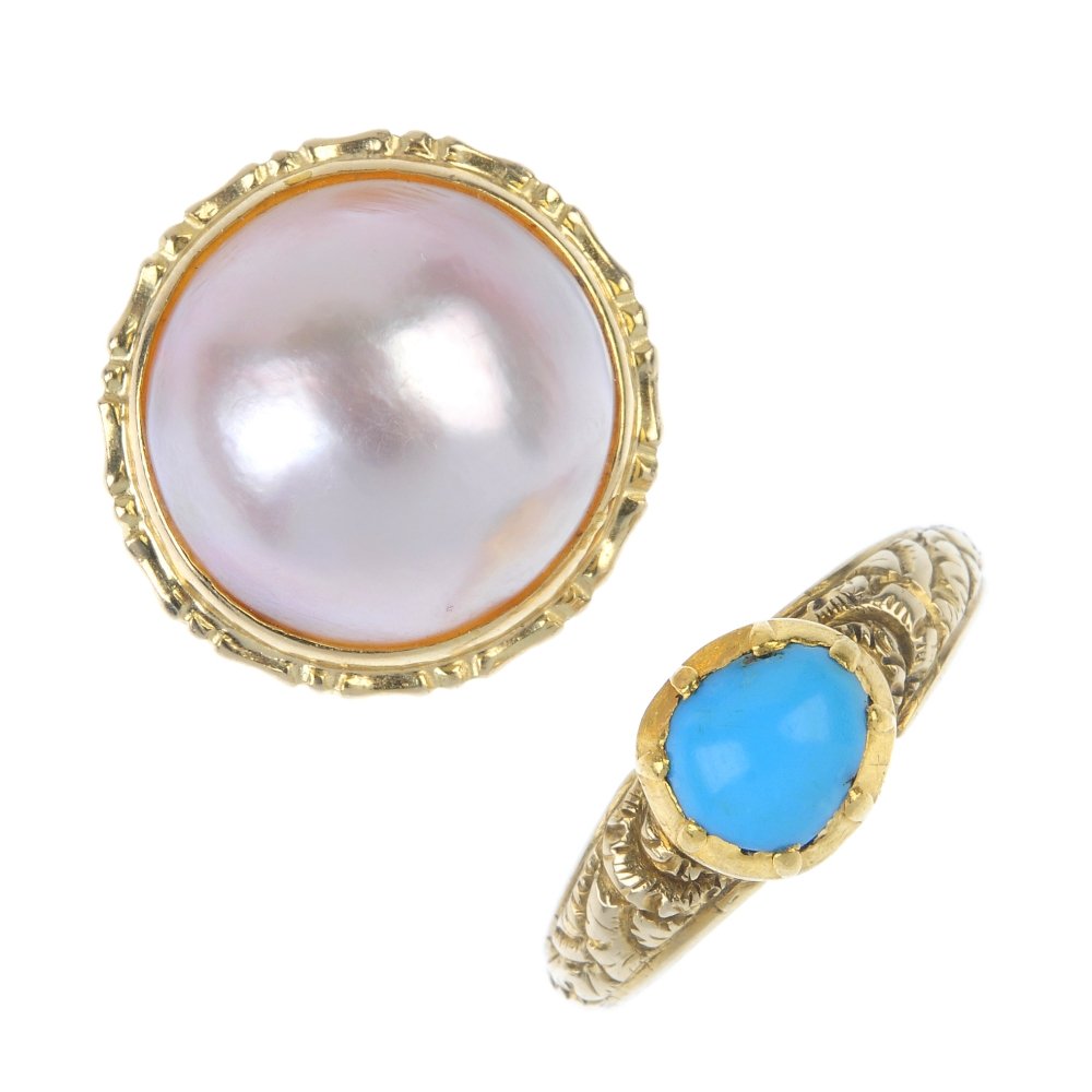 Two gem-set rings. (1 of 3)