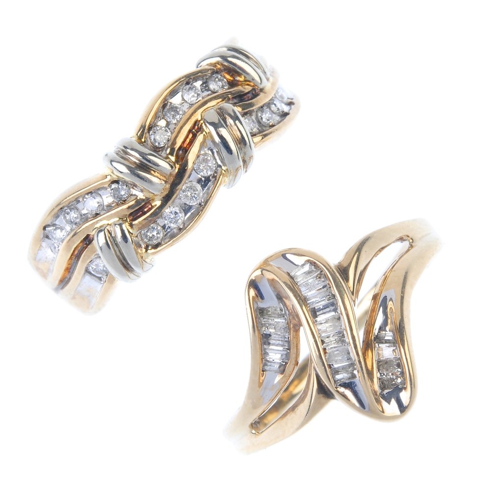 Two diamond dress rings. (1 of 3)