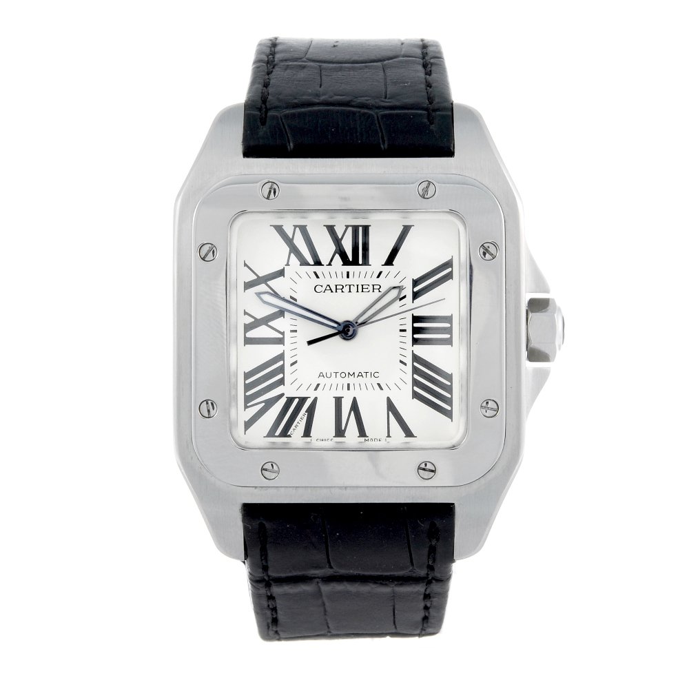 CARTIER - a Santos 100 wrist watch. (1 of 4)