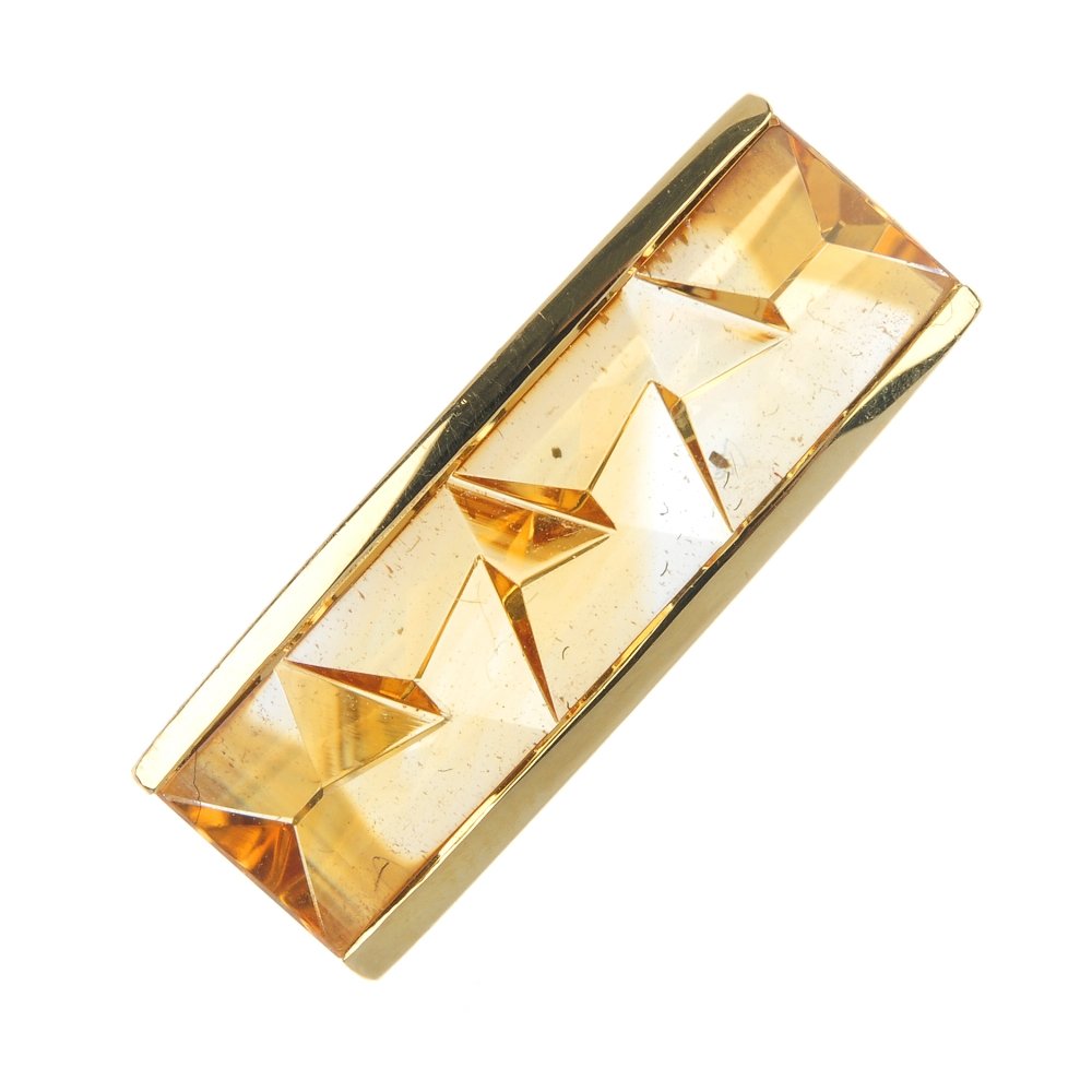 A citrine dress ring. (1 of 3)