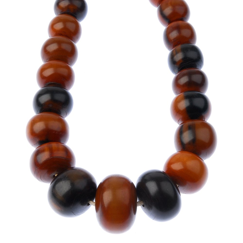 A large horn bead necklace. (1 of 2)