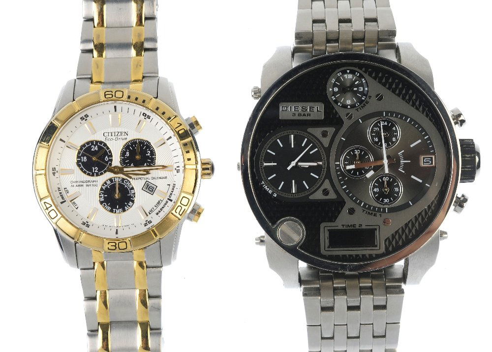 A large bag of various wrist watches, including DKNY,: A large bag of various wrist watches, including examples by DKNY, Guess etc. All recommended for spares and repairs purposes only. Approximately 100.