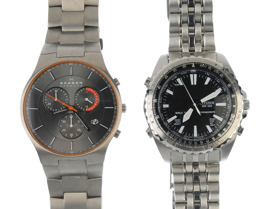 A large bag of various wrist watches, including DKNY,: A large bag of various wrist watches, including examples by DKNY, Guess etc. All recommended for spares and repairs purposes only. Approximately 100.