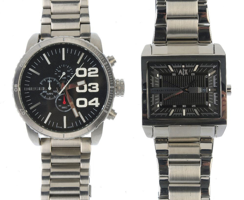 A large bag of various wrist watches, including DKNY,: A large bag of various wrist watches, including examples by DKNY, Guess etc. All recommended for spares and repairs purposes only. Approximately 100.