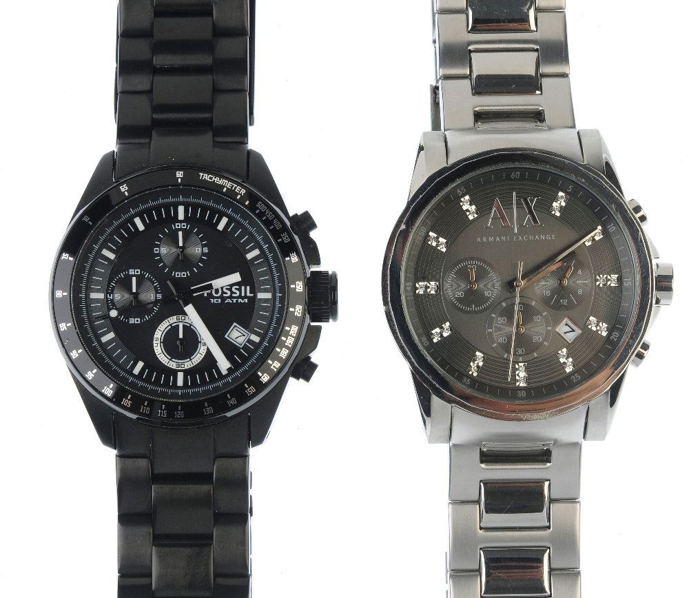 A large bag of various wrist watches, including DKNY,: A large bag of various wrist watches, including examples by DKNY, Guess etc. All recommended for spares and repairs purposes only. Approximately 100.