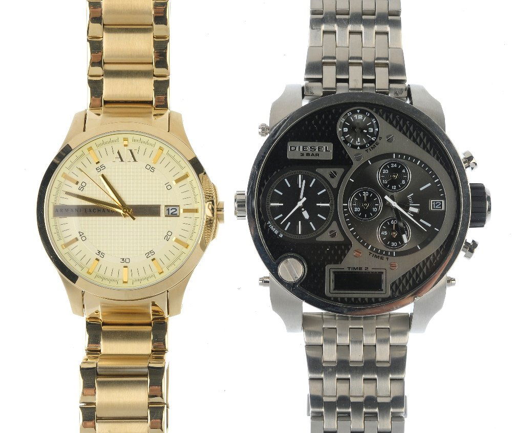 A large bag of various wrist watches, including DKNY,: A large bag of various wrist watches, including examples by DKNY, Guess etc. All recommended for spares and repairs purposes only. Approximately 100.