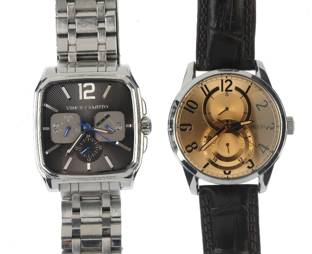 A large bag of various wrist watches, including DKNY,: A large bag of various wrist watches, including examples by DKNY, Guess etc. All recommended for spares and repairs purposes only. Approximately 100.