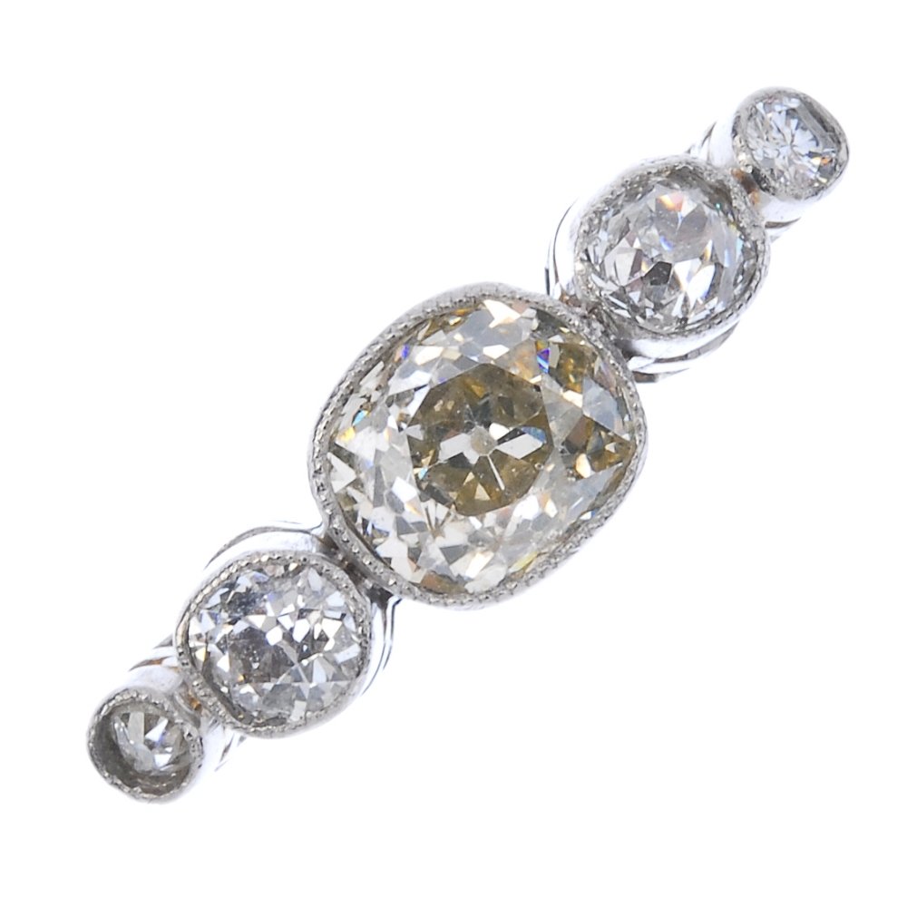 A diamond five-stone ring. (1 of 3)