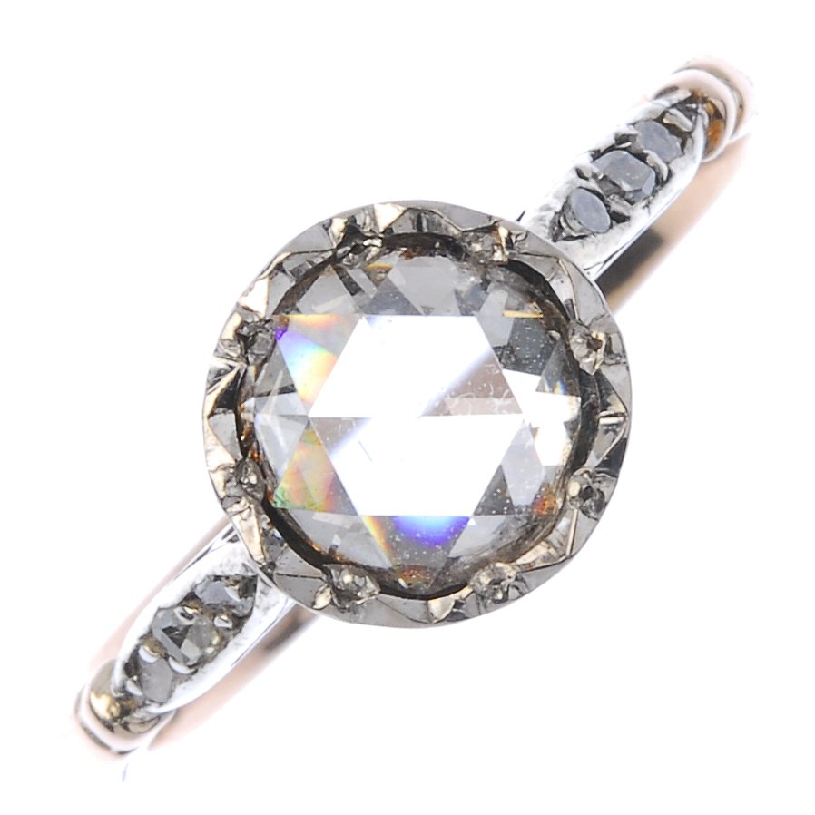 A diamond single-stone ring. (1 of 3)