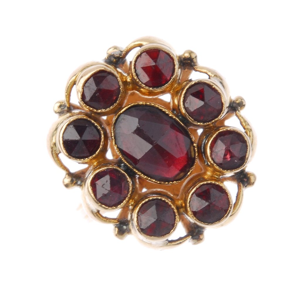 A garnet cluster ring (1 of 3)