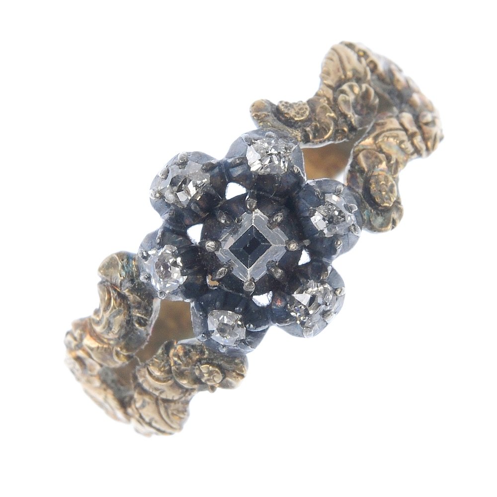 A late Georgian gold diamond cluster ring. The vari-cut (1 of 3)