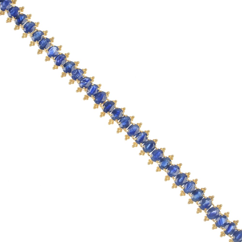 (544631-1-A) A sapphire necklace. Designed as a series (1 of 1)