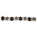 An early Victorian cut steel and red paste bracelet.