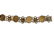 An early Victorian cut steel and red paste bracelet. - 2
