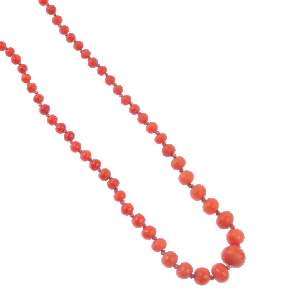 A selection of coral jewellery. To include two (1 of 2)