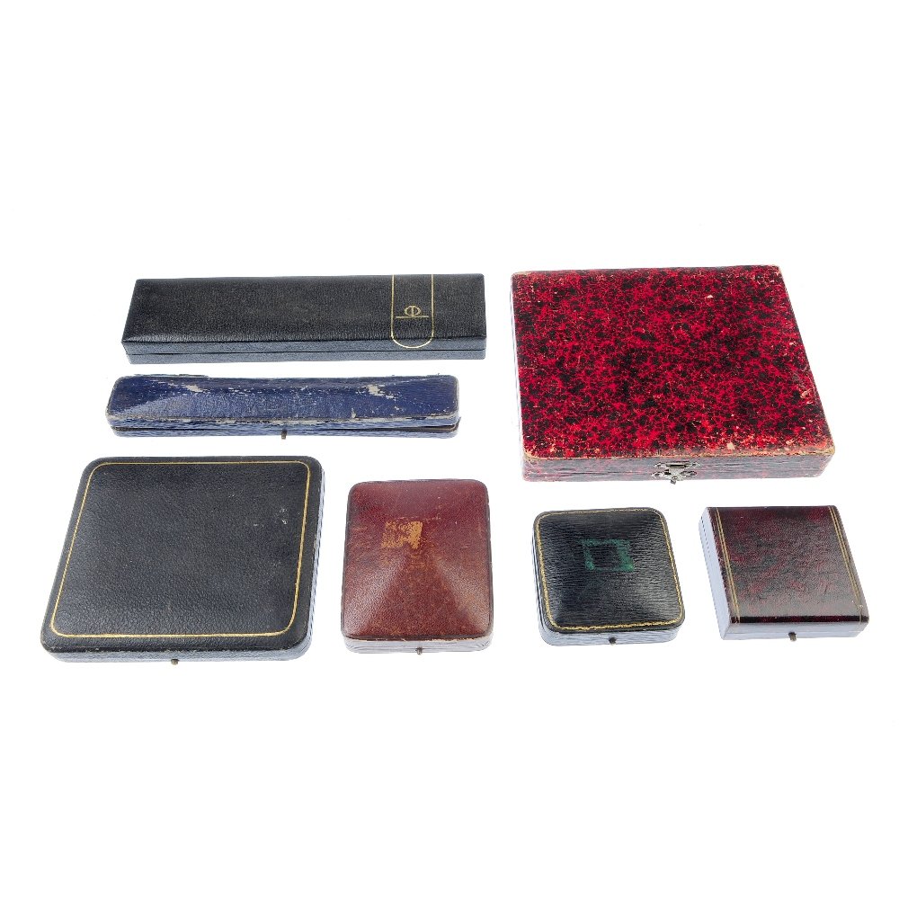 A bag containing forty-nine cases. To include jewellery (1 of 2)