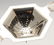 A 1930's silver tea strainer, hexagonal sided with twin - 4