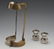 A 1930's silver tea strainer, hexagonal sided with twin - 7
