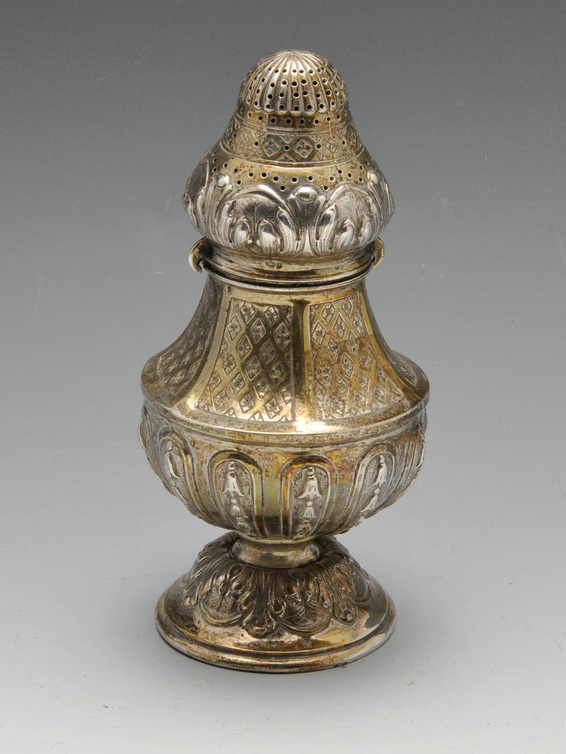 An early twentieth century continental silver caster, (1 of 6)