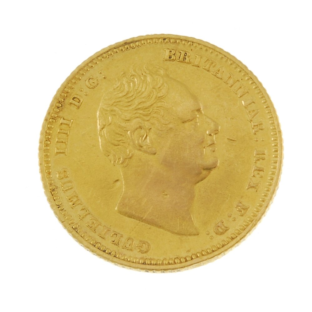 William IV, Half-Sovereign 1837. Fine, obverse better. (1 of 2)