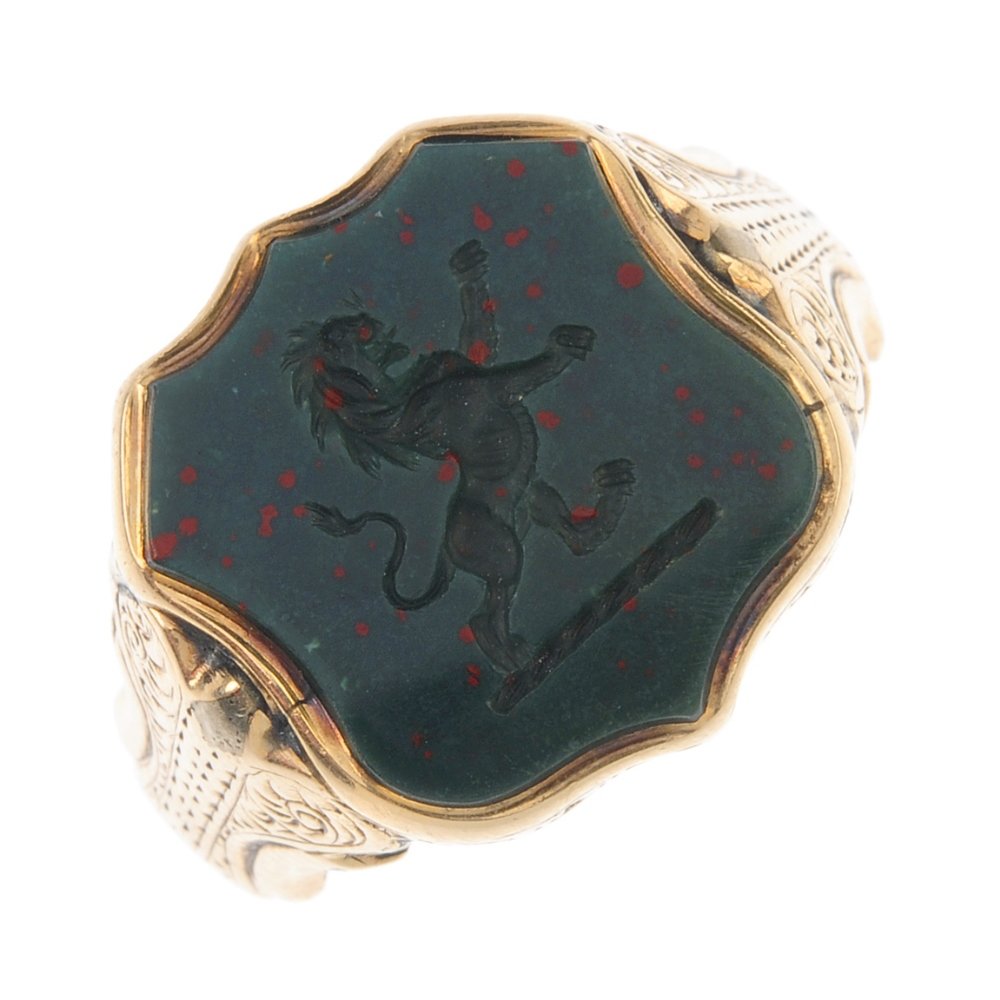 A gentleman's late 19th century intaglio seal ring. The (1 of 3)