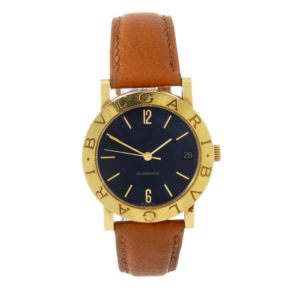 BULGARI - a gentleman's Bulgari wrist watch. 18ct (1 of 4)