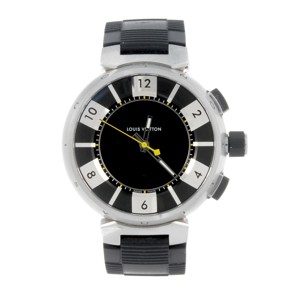 LOUIS VUITTON - a gentleman's Tambour chronograph wrist (1 of 4)