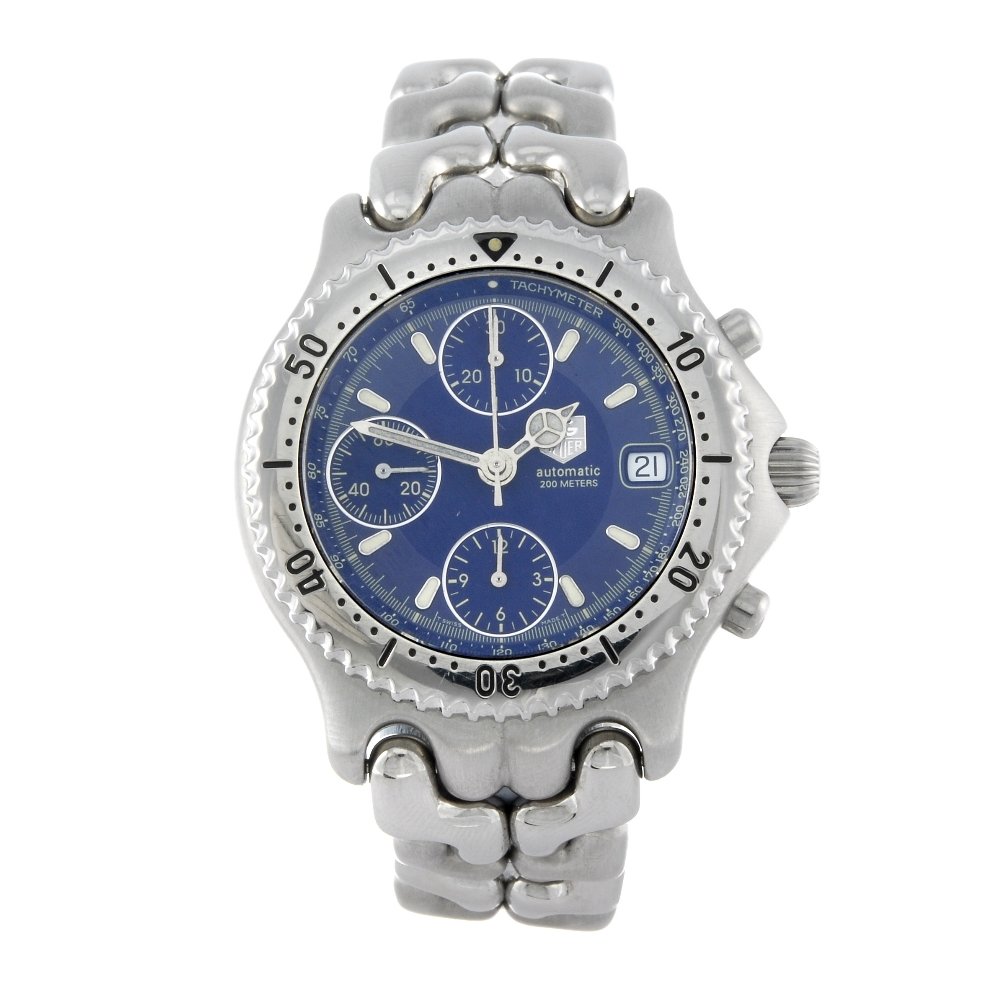 TAG HEUER - a gentleman's S/el chronograph bracelet (1 of 4)