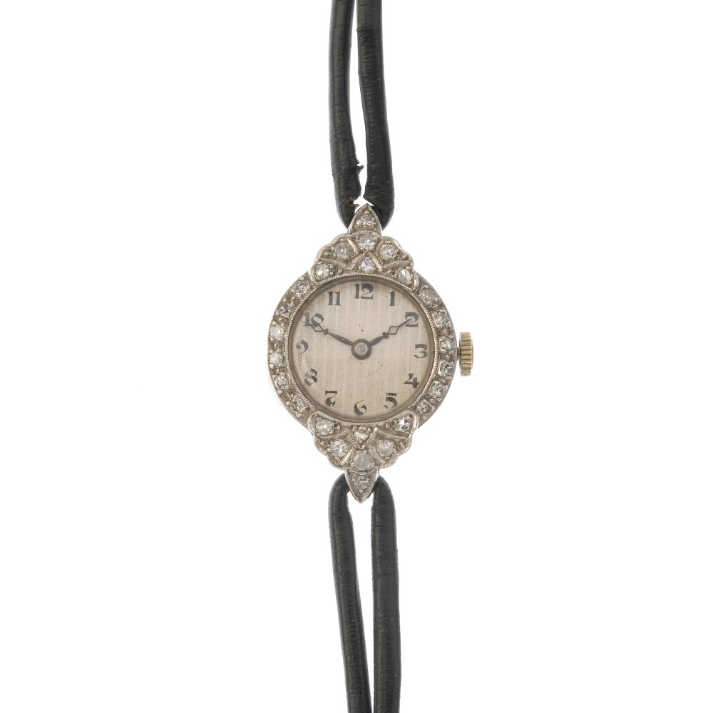 A lady's mid 20th century diamond cocktail watch. The (1 of 3)